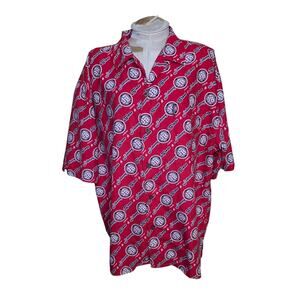 Vintage‎ Y2K Johnny Blaze Button Up Shirt Size XL Red